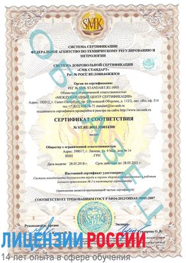 Образец сертификата соответствия Бирск Сертификат OHSAS 18001